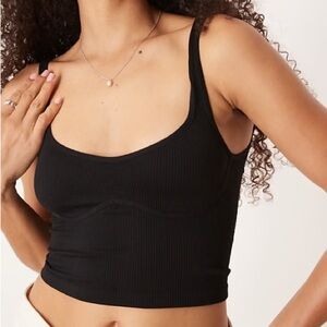 Free People Black Ribbed Tank
